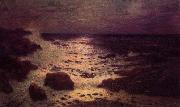 unknow artist Moonlight on the Sea and the Rocks painting